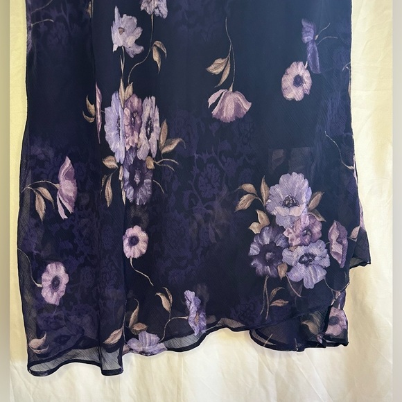 K Studio Women’s Purple Floral Print Skirt size 12 - Picture 4 of 8